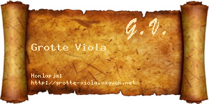 Grotte Viola névjegykártya